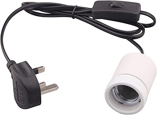 AIICIOO Lampenfassung aus Keramik, Lampenfassung, Lampenfassung, Adapter, Lampenfassung, Keramik-Schraubsockel mit schwarz...