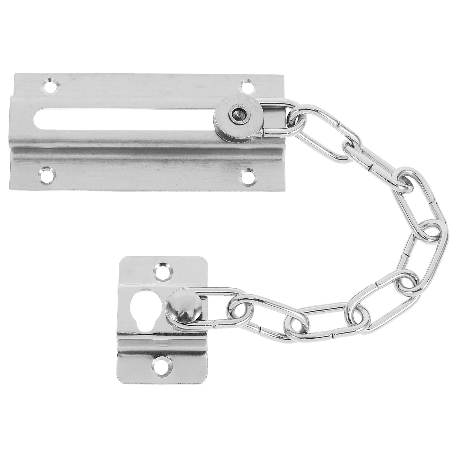 6pcs Door Latch Chain Security Locks for Doors Latch Metal Doors Guard Screws Included Home Safety Apartment Hotel Door Security