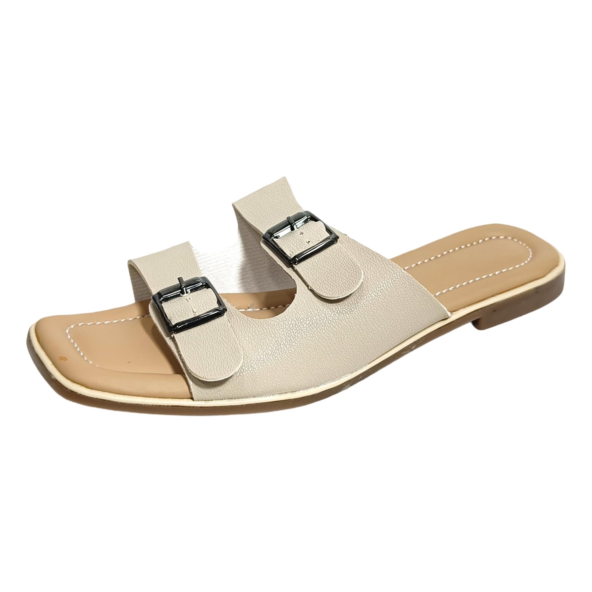 Angel Saleswomen flats slippers stylish model fashion flat casual daily use sandals t-strap flip flops for girls ladies slipper chappal (Beige, UK Footwear Size System, Adult, Women, Numeric, Medium, 5) (B0DB685KPV) Amazon Price History, Amazon Price Tracker