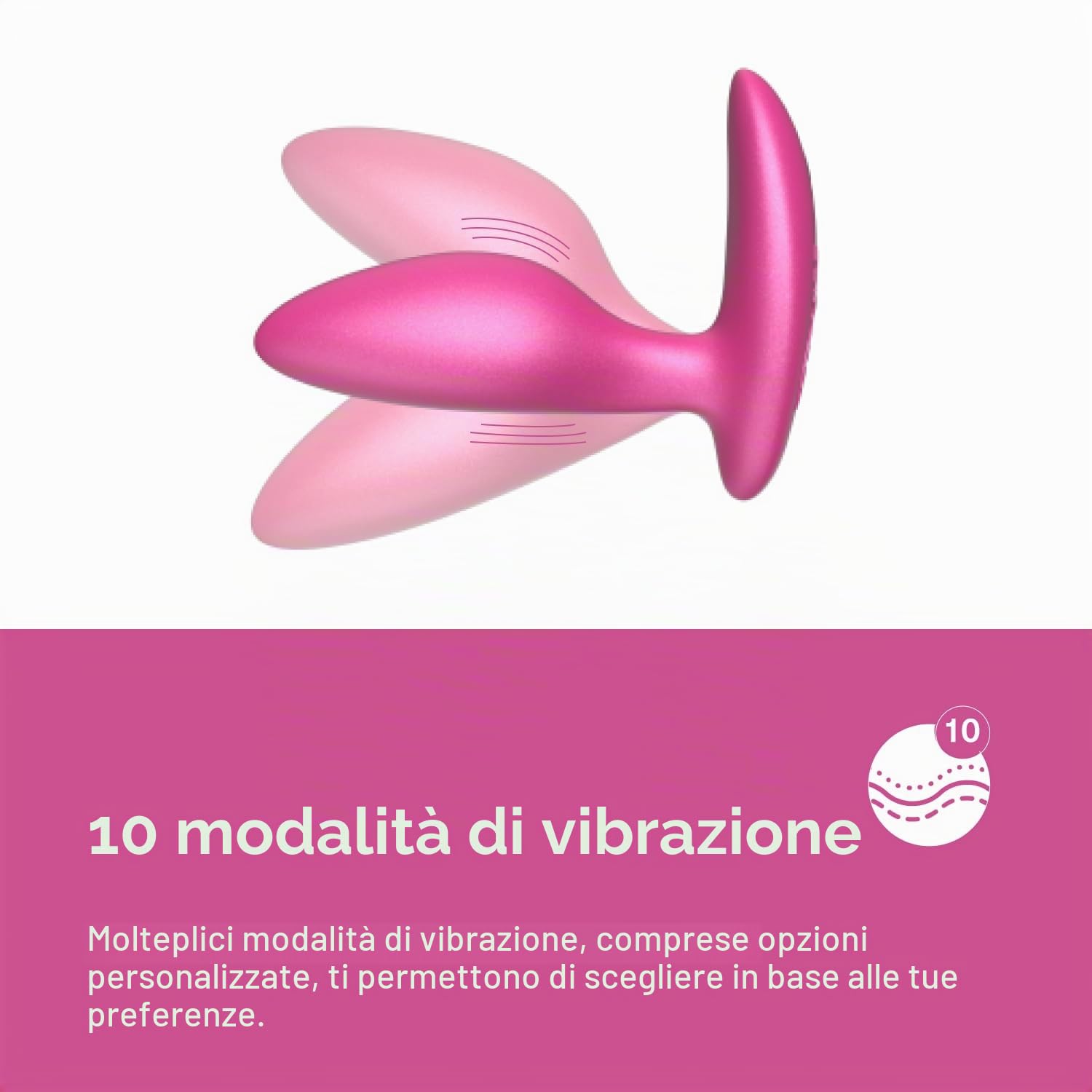 We-Vibe Ditto+ Anal Plug vibrante | App e Telecomando Vibrante per Coppie | 10 Modalità di Vibrazione | Butt in Silicone | Anale Impermeabile | Giocattoli per Adulti Ricaricabili | Rosa