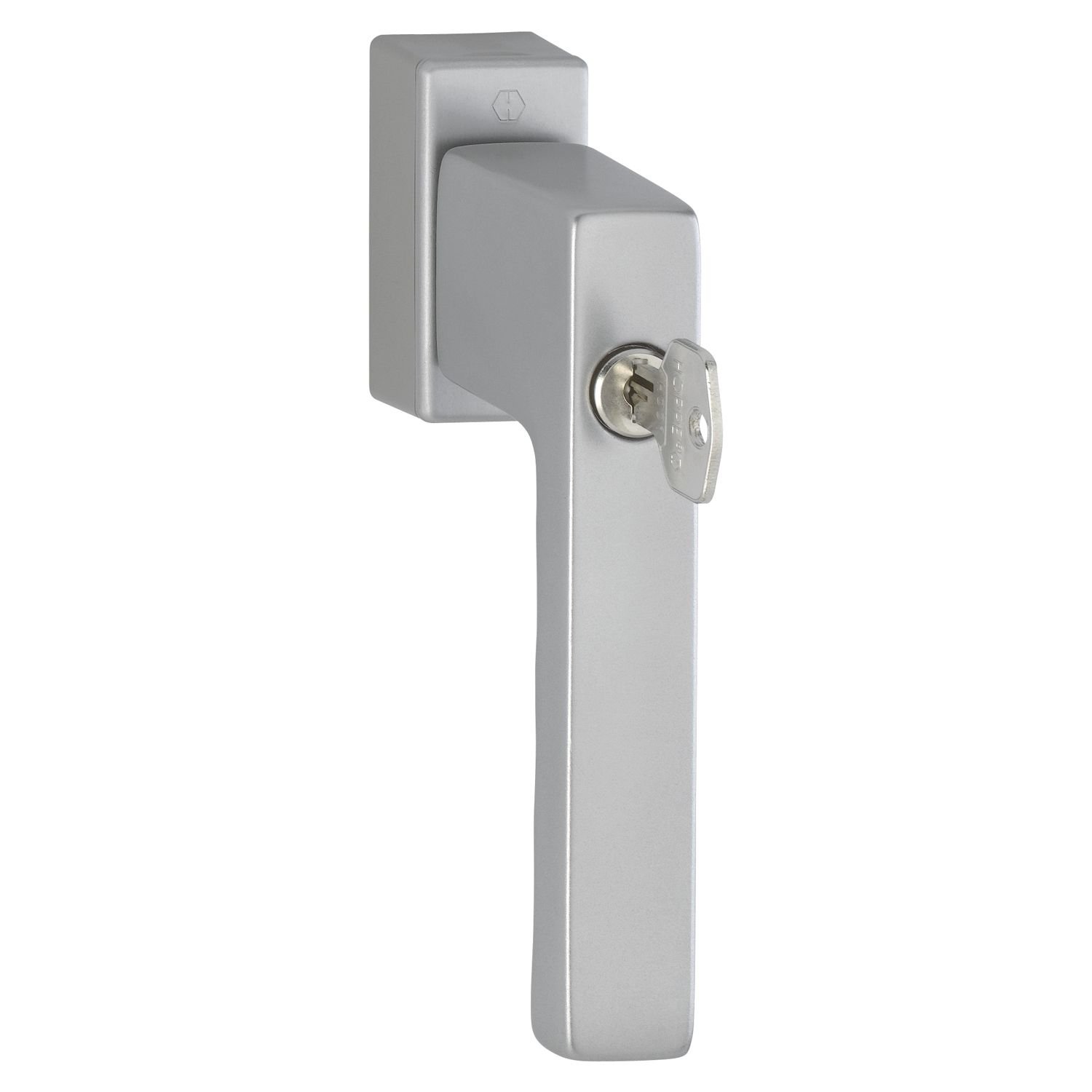 Hoppe Silver Toulon Secustik Lock Cylinder Window Handle, Vk 32-42 Mm, Anodized 1 Piece