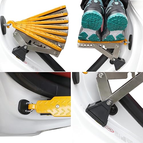 Miniatura 5 de Escalón de puerta de automóvil, 7 ángulos extra largo para acceso al techo del automóvil, soporte para ambos pies, pasador de puerta de techo,