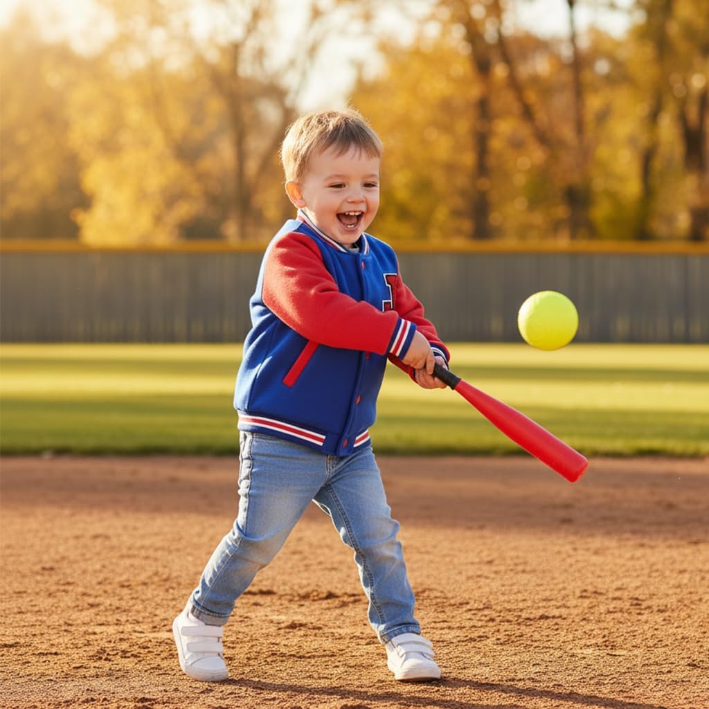 Volunboy Kids Baseball Jacket Varsity Letterman Coat Fall Winter Fleece Bomber Vintage Outerwear - Image 2