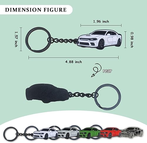 Miniatura 2 de Llavero para Dodge Challenger Dakota Charger SRT Avenger Durango Caravan, para accesorios Dodge Charger 2015-2022