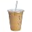 GUSTO Clear Plastic Cups with Flat Lids [16 oz - 100 Count] - Disposable Iced Coffee Cups with Lids - PET Plastic Cold Cups for Smoothies, Juices & To-Go Drinks - Formerly Comfy Package