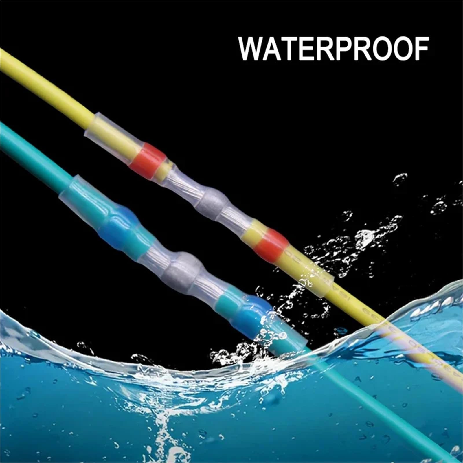 Conectores Termorretractiles Conectores de Cable con Sellado de Soldadura, terminales de Cable eléctrico a Prueba de Agua, Kit de Empalme eléctrico de Tubo termorretráctil(Green,800pcs)