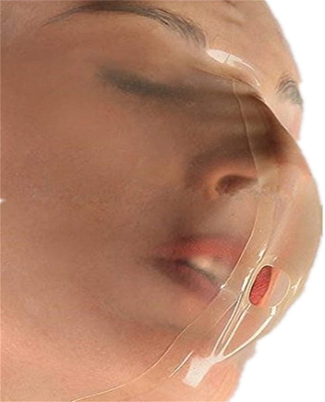MFMYEE Masque en latex transparent avec trous de respiration, couverture intégrale, idéal pour les jeux de rôle et comme couvre-chef pour Halloween. (M)
