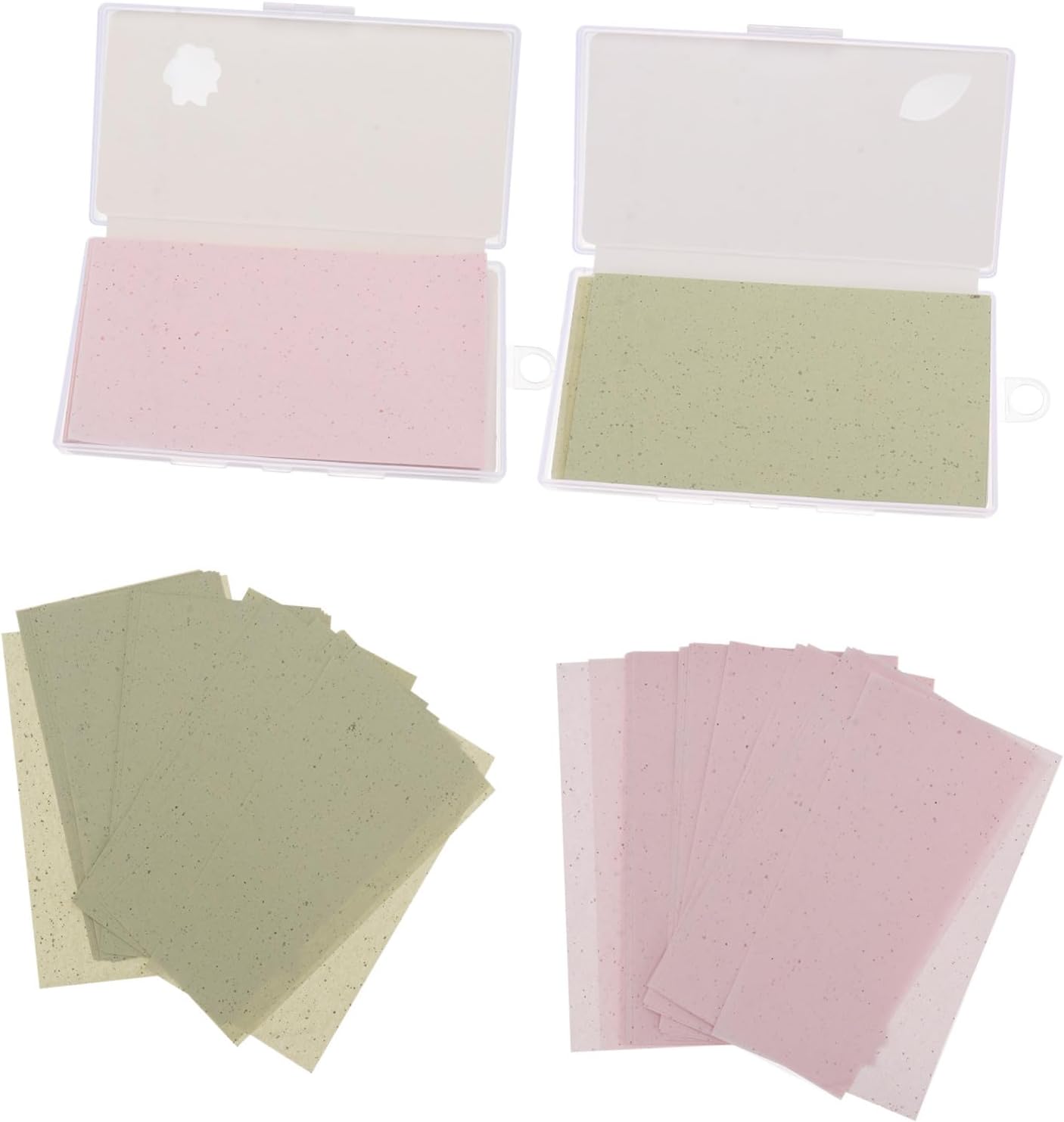 2pcs Oil Control Facial Tissues for Oily Skin Green Tea Infused Absorbing Portable Blotting Paper for Makeup Unisex Design