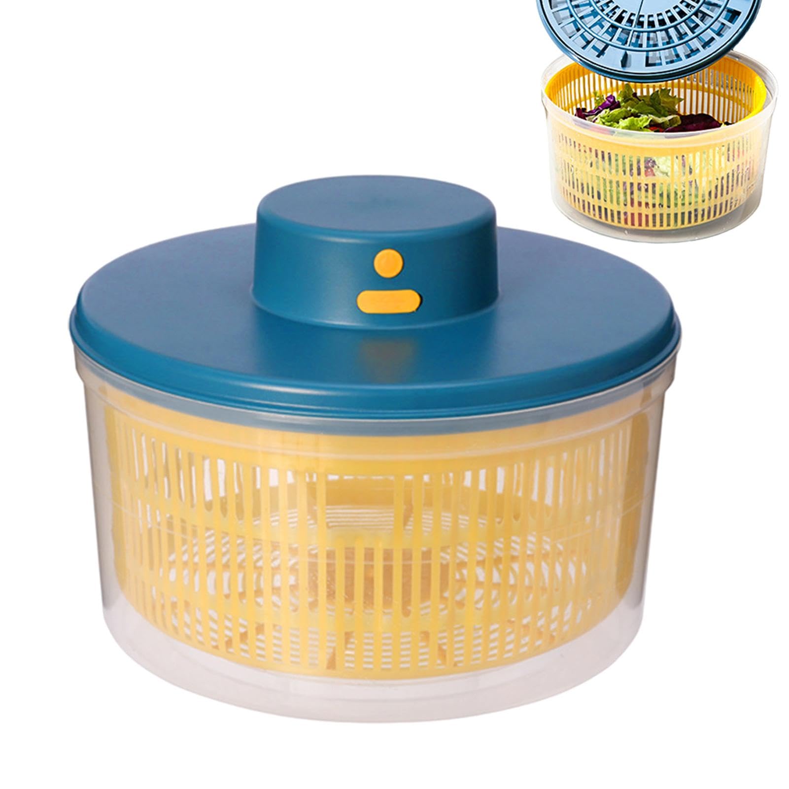 Mélangeur électrique à Drainage Rapide, séchoir à Salade et légumes | Séchoir à légumes d'une capacité de 3 L | Mélangeur électrique à Chargement USB sécurisé pour Un séchage Efficace