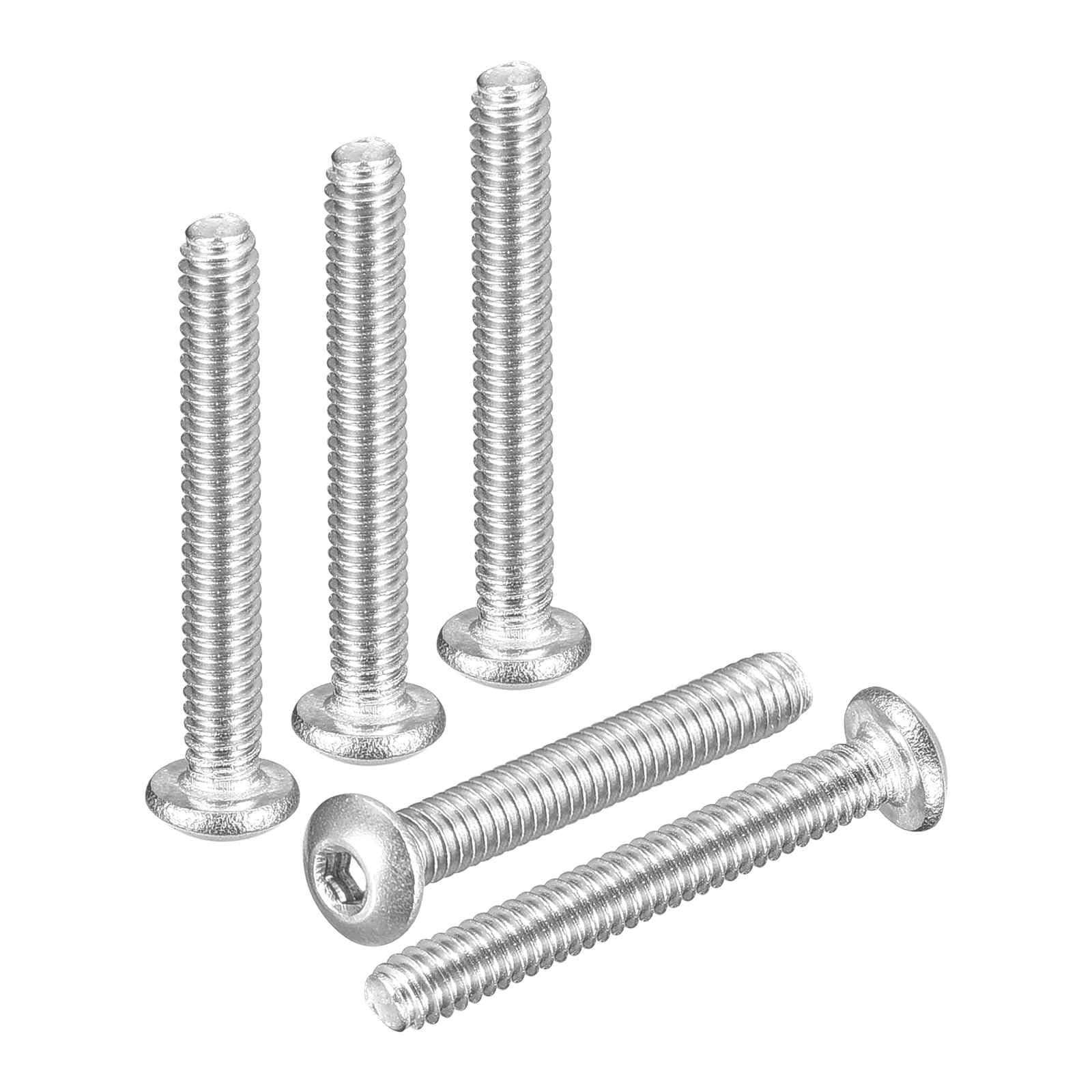DTGN #2-56x5/8" Button Head Socket Cap Screw 50Pcs 304 SS Whitewashed — image 1