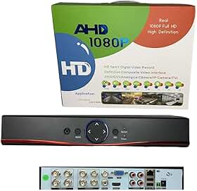 Gravador DVR 8 Canais Full HD 1080p, 5em1, Preto, USB, AHD, Bivolt 127/220V