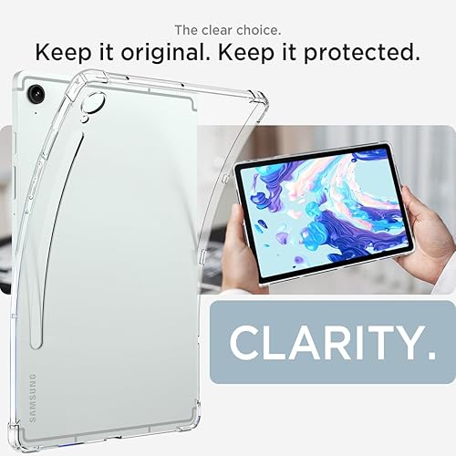 Miniatura 3 de Miimall Compatible con Samsung Tab S9 FE Tablet Case Clear, TPU suave cubierta ultrafina, cobertura completa, cojín de aire a prueba de golpes,
