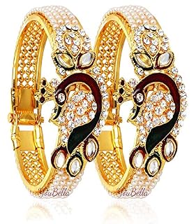YouBella Jewellery Traditional Gold Plated Bracelet Bangle Set for Girls and Women