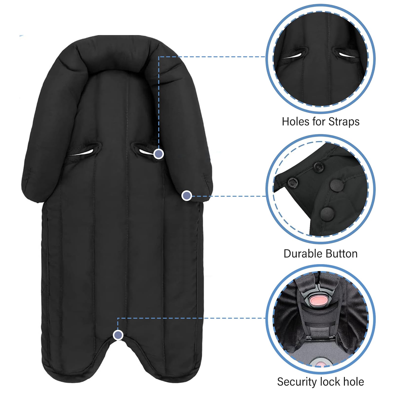 2 In 1 Baby Sitzverkleinerer, Autositz Kissen, Hochstuhl, Kinderwagen, Babyschale
