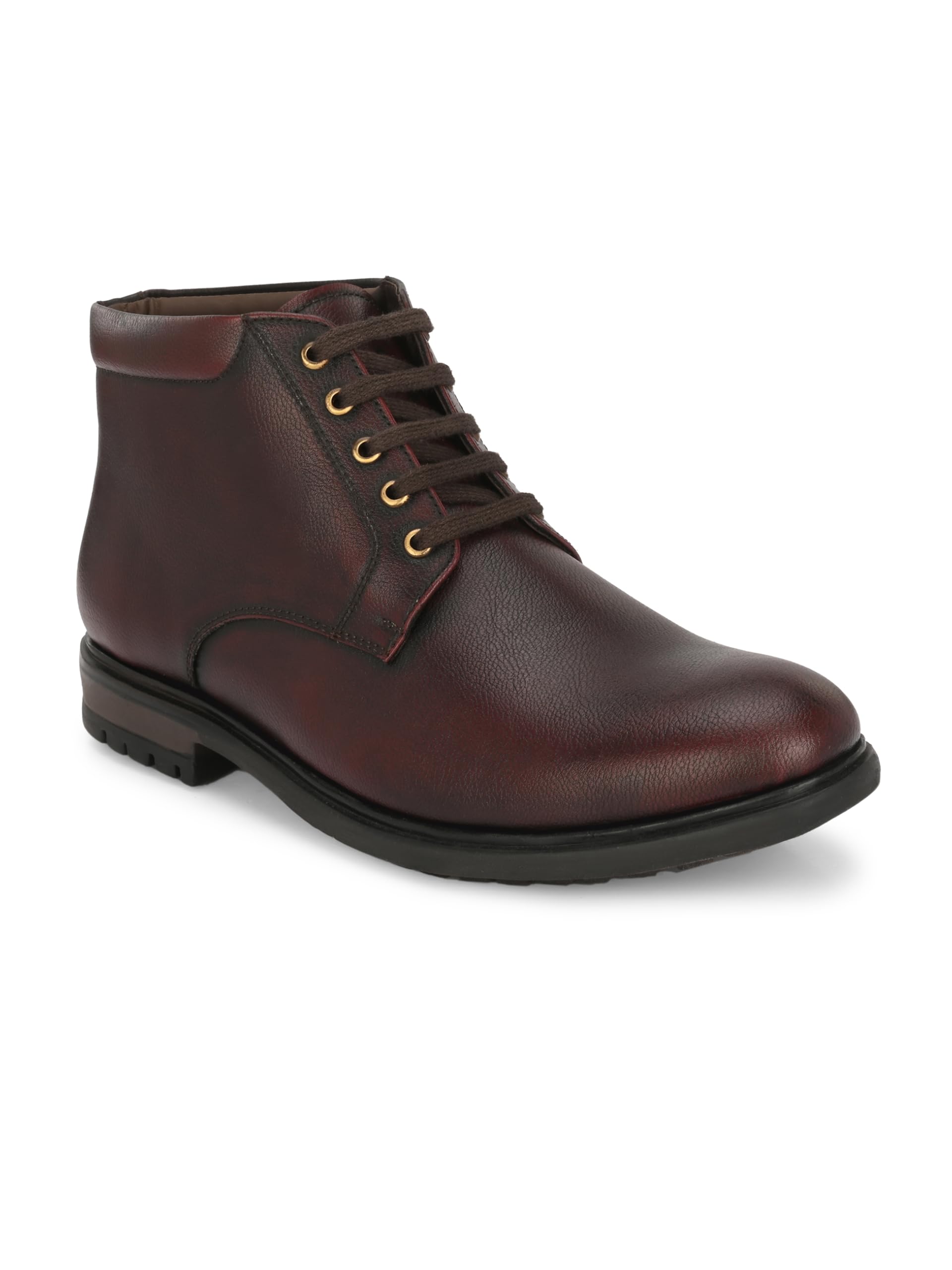 Men's Chukka Boots High Top Ankle Regular Casual Lace Up Shoes Textured Footwear with Soft Cushioned Footbed TPR Sole/Stylish Flexible for Party and Outdoor - 7 (Cherry)-image-44