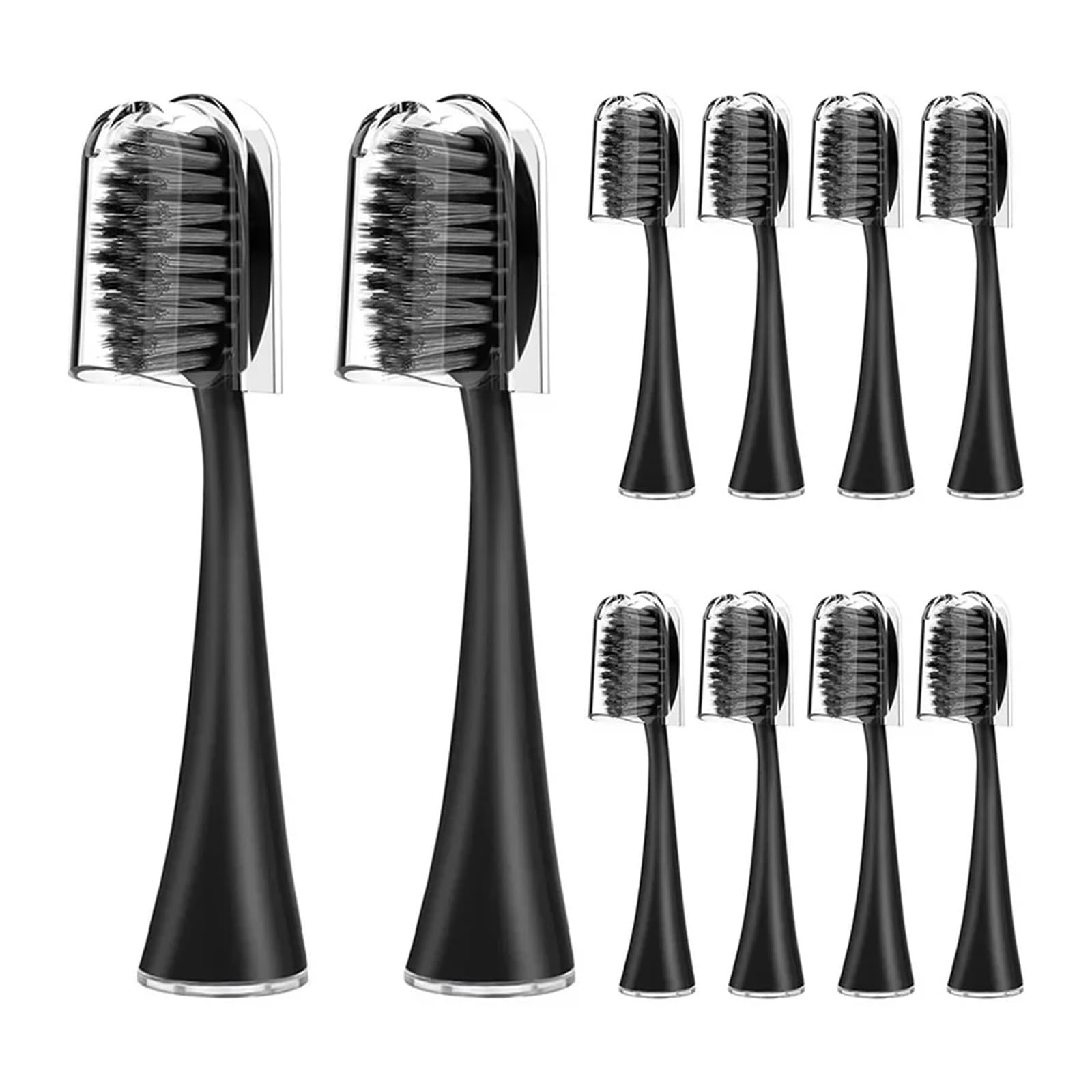 10 testine di ricambio for spazzolini elettrici, setole morbide con cappucci antipolvere(10pcs white)