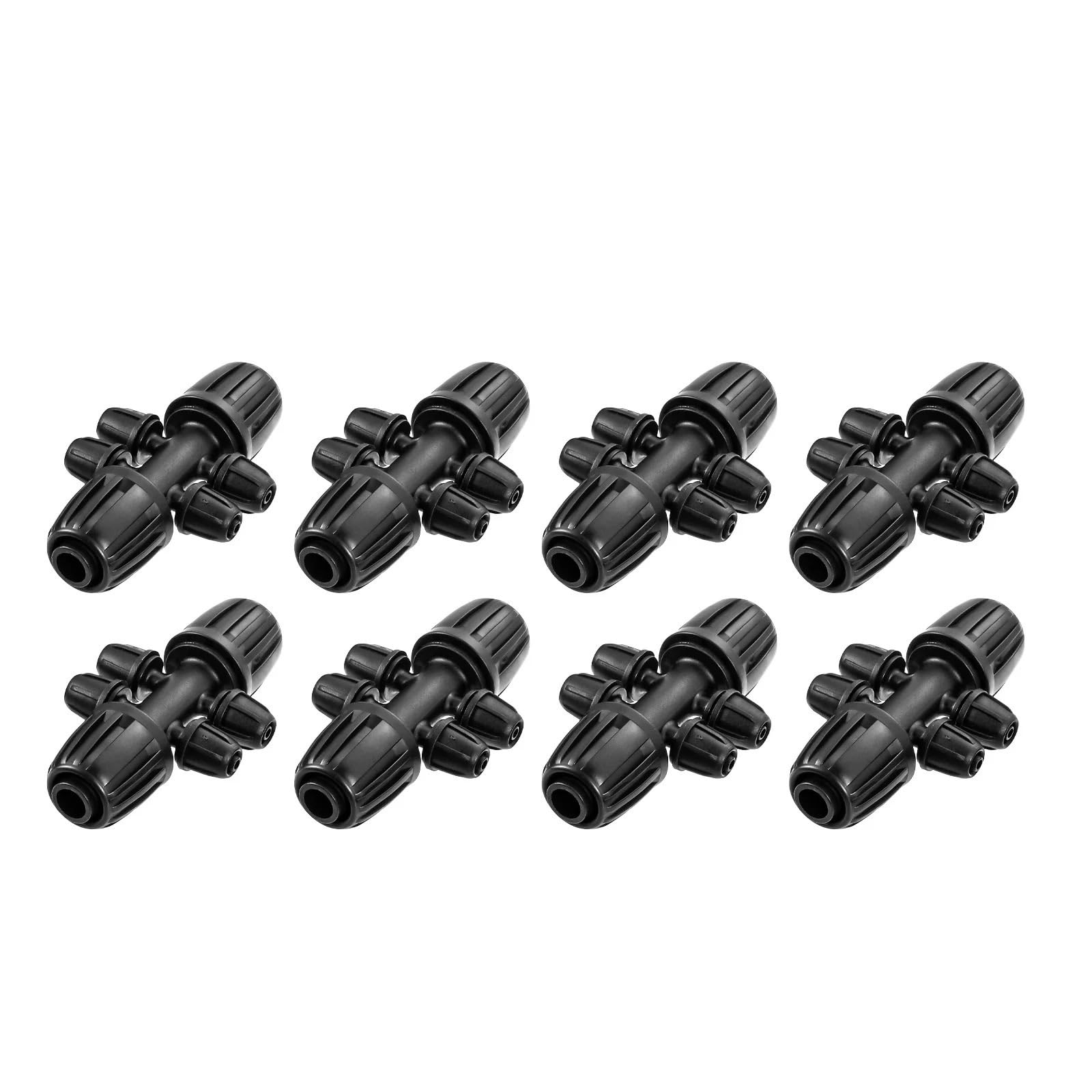 20 pezzi da 1/2" a 1/4" per tubi di irrigazione, raccordi per (1/2" ID x 0,60"-0,63" OD) connettori a T a 6 vie con bloccaggio a goccia 16 mm