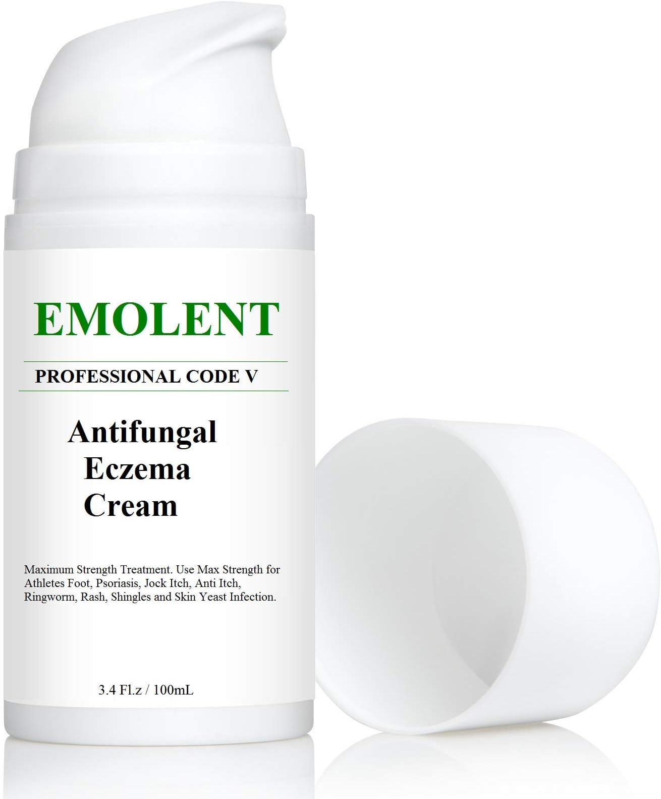 EMOLENT, Antifungal, Eczema Cream. Maximum Strength Treatment. Use Max Strength for Athletes Foot, Psoriasis, Jock Itch, Anti Itch, Ringworm, Rash, Shingles and Skin Yeast Infection, 3.4 Fl.oz
