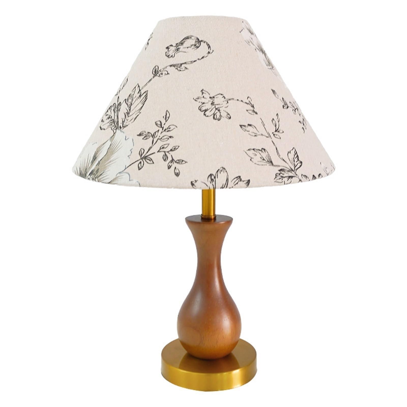 Kx9Lb8d Nightstand Lamps Retro Decorative Table Lamp Peony Flower Bedroom Bedside Living Room Study