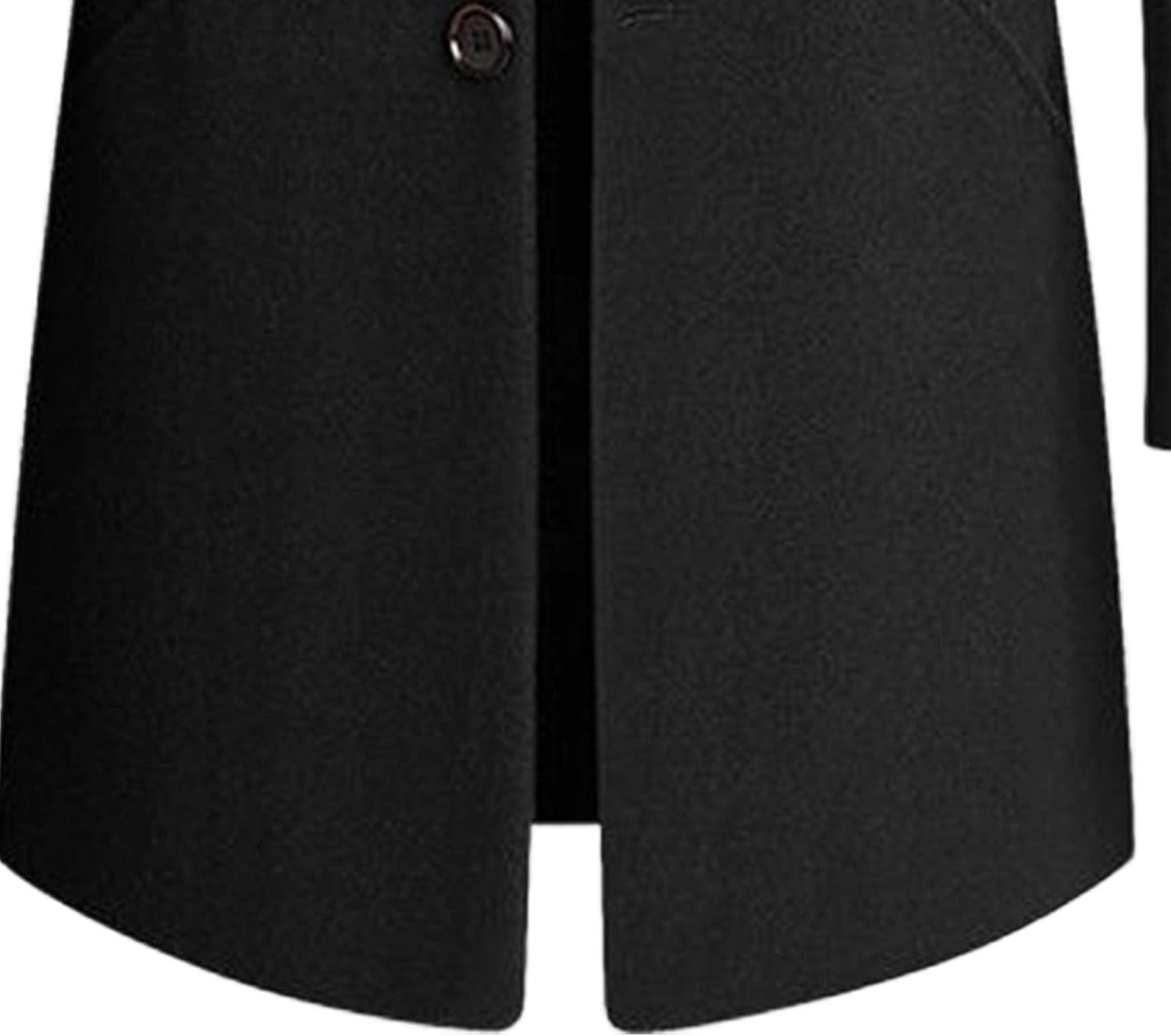 Maiyifu-GJ Men's Winter Warm Trench Coat Single-Breasted Wool Blend Pea Coats Business Casual Slim Fit Jacket Overcoat