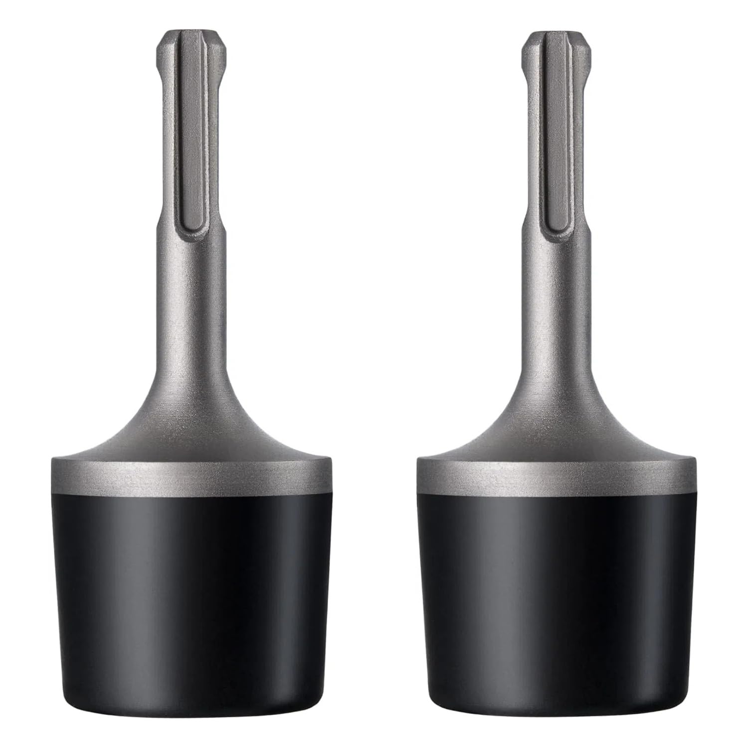 Inrepro Black And Silver 2Pcs Vibrating Rubber Hammer Sds Plus Power Radiator Vibrator Tool Used For Sewage Discharging Flushing, Table Edge Sealing And Tile Laying