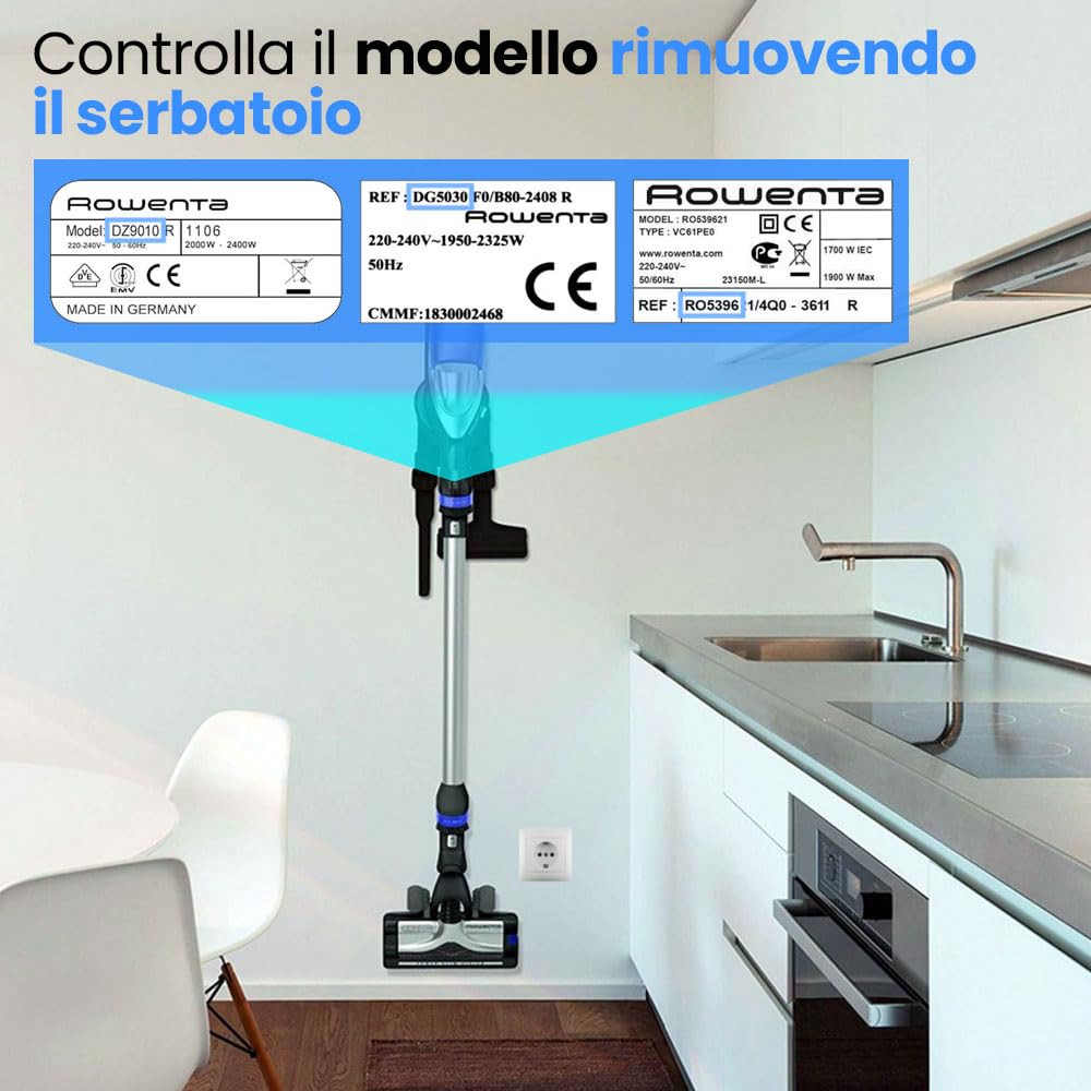 Anakel Home Alimentatore Caricabatteria RS-RH5664 Compatibile con Aspirapolvere Rowenta Air Force 360, 360 MAX, E 560, 560 Flex, Air Force All-IN-One 460, X-PERT Essential 260 | 29V, 600 mA