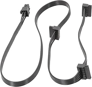 Yoetaun Reliable 6 Pin Male to SATAX3 15PinSATA Hard Drive Power Cable Power Supply Cable Wire for RM RMX Modules 18AWG Wire