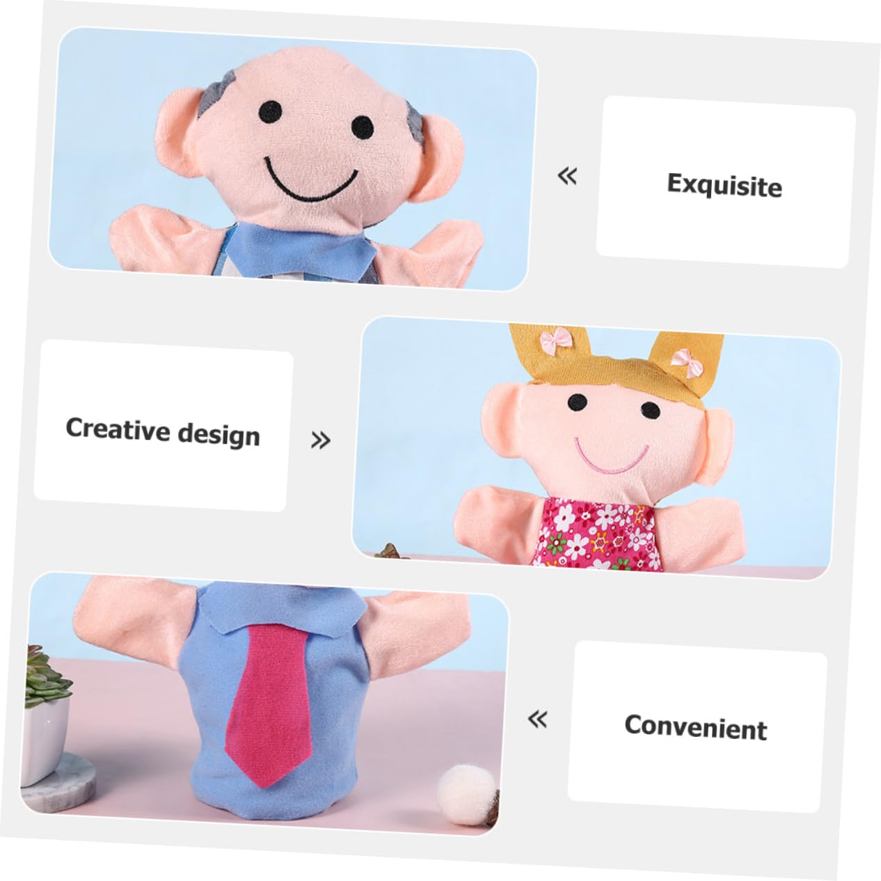 SUPVOX 6 pezzi Marionette da Mano Morbide in Peluche per Giocattolo Educativo e Creativo per Sviluppo Manualità e Immaginazione Adatto e Adulti
