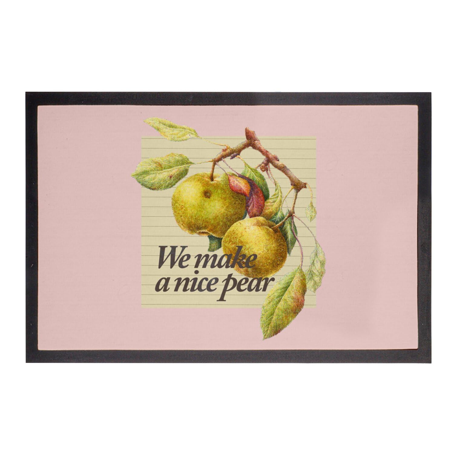 Paillasson rose au design poétique We Make a Nice Pear pour un intérieur chaleureux