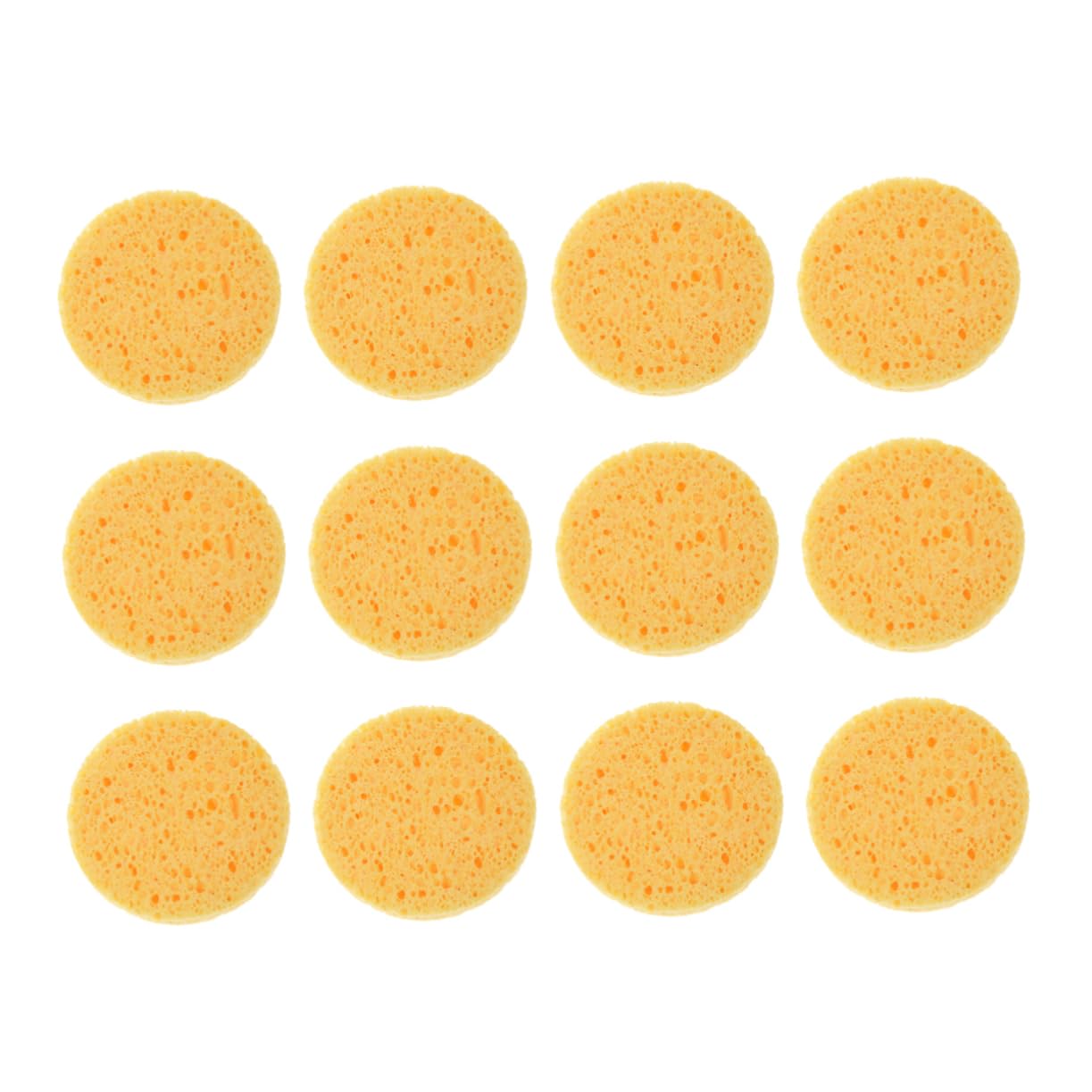 Cellulose Face Cleaning Sponge 12Pcs for Gentle Facial Exfoliation