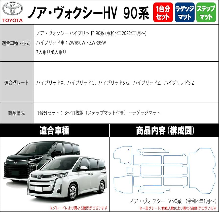 Amazon | トヨタ ノア ヴォクシー ハイブリッド 90 系 7人乗り