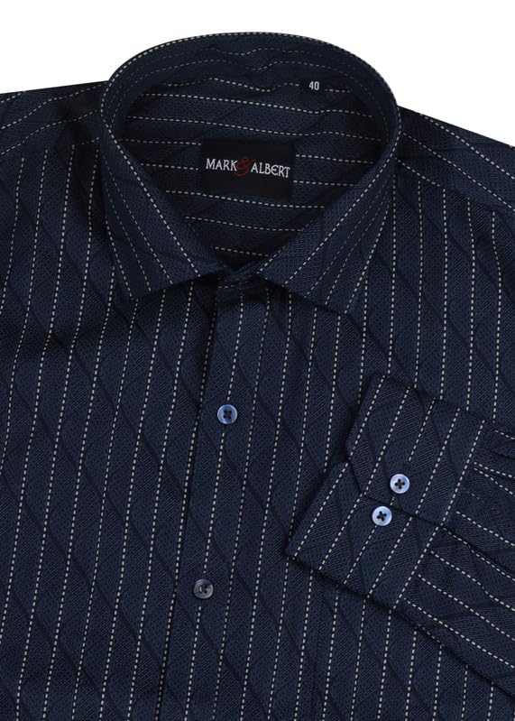 Image of MARK & ALBERT Mens Full Sleeves Checkered Shirt Regular Fit