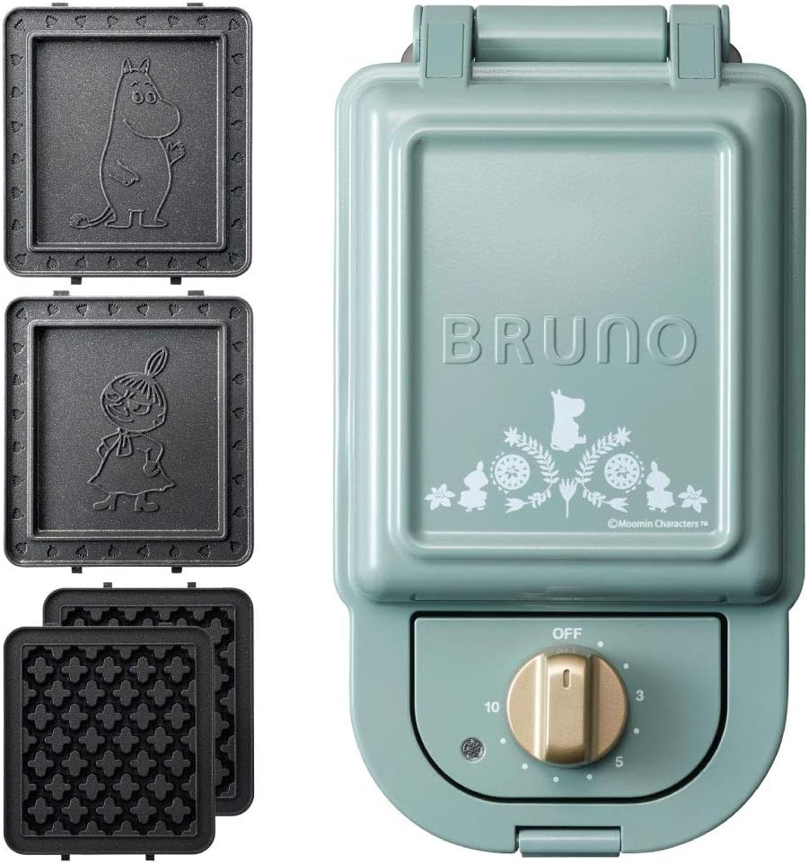 BRUNO Hot sand maker + waffle plate 2 kinds plate set (moomin, single) Japan Import