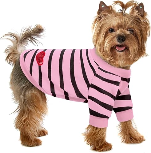 Camiseta a rayas para perros y gatos, chaleco de algodón para primavera, verano, para mascotas, adecuada para mascotas pequeñas y medianas y
