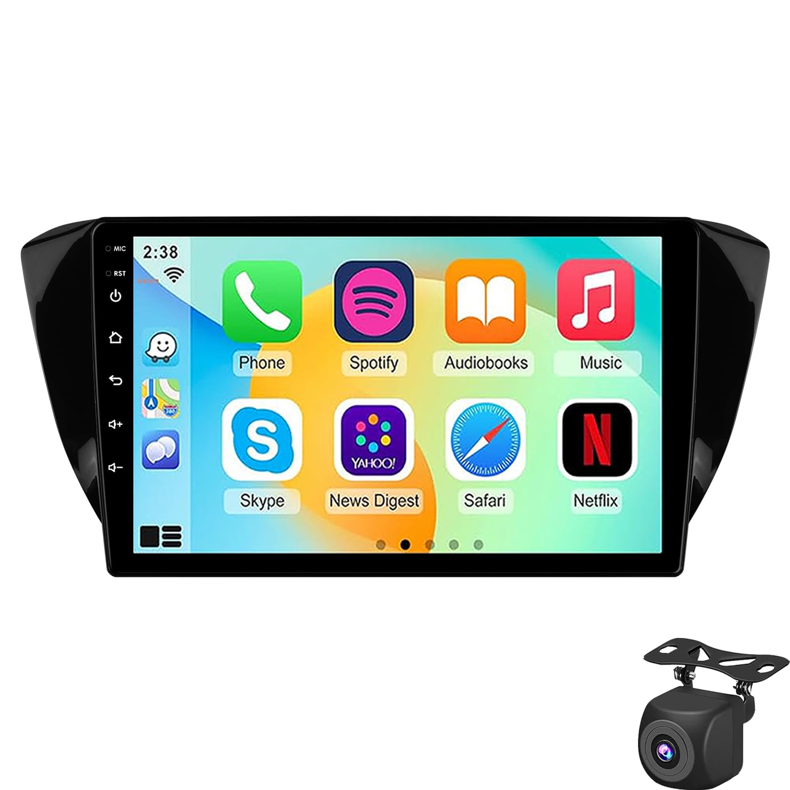 Dcoiek 10-Inch Car Radio For Vol-kswagen Skoda Superb 3 2015-2019 With Wireless CarPlay Android Auto GPS Navigation Bluetooth Mirror Link FM RDS WiFi USB MIC AHD Rearview Camera(Color:4G 4G+64G)