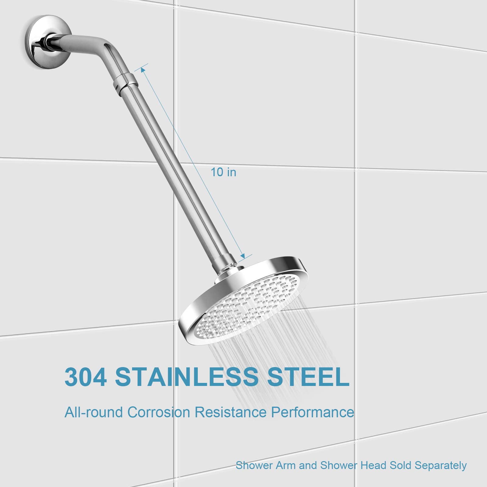Jadeshay Shower Extension Pipe - 4 Inch Shower Extension Tube Round Stainless Steel Chrome Plated Handheld Shower Head Extender Jadeshay Shower Extension Pipe - 4 Inch Shower Extension Tube Round Stainless Steel Chrome Plated Handheld Shower Head Extender