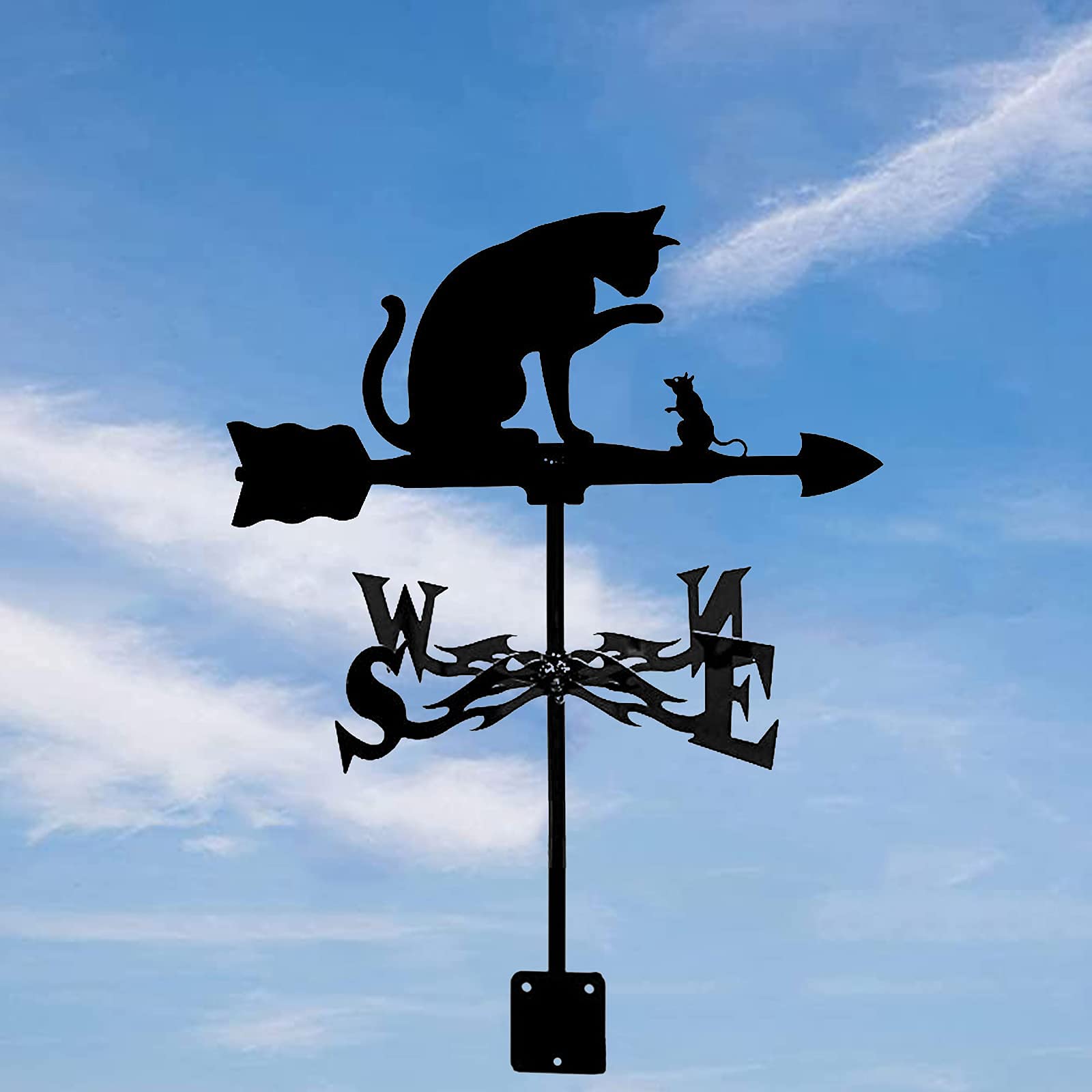 Strumento misurazione banderuola decorativa Banderuola segnavento in acciaio inossidabile Indicatore direzione ornamento giardino, patio