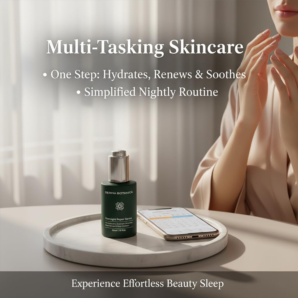 Overnight Repair Serum,Derma Botanica Overnight Serum,with Multi-Molecular Hyaluronic Acid - smooth, and refresh the look of skin for a more youthful appearance. 1.76fl.oz(1pc) - Image 4