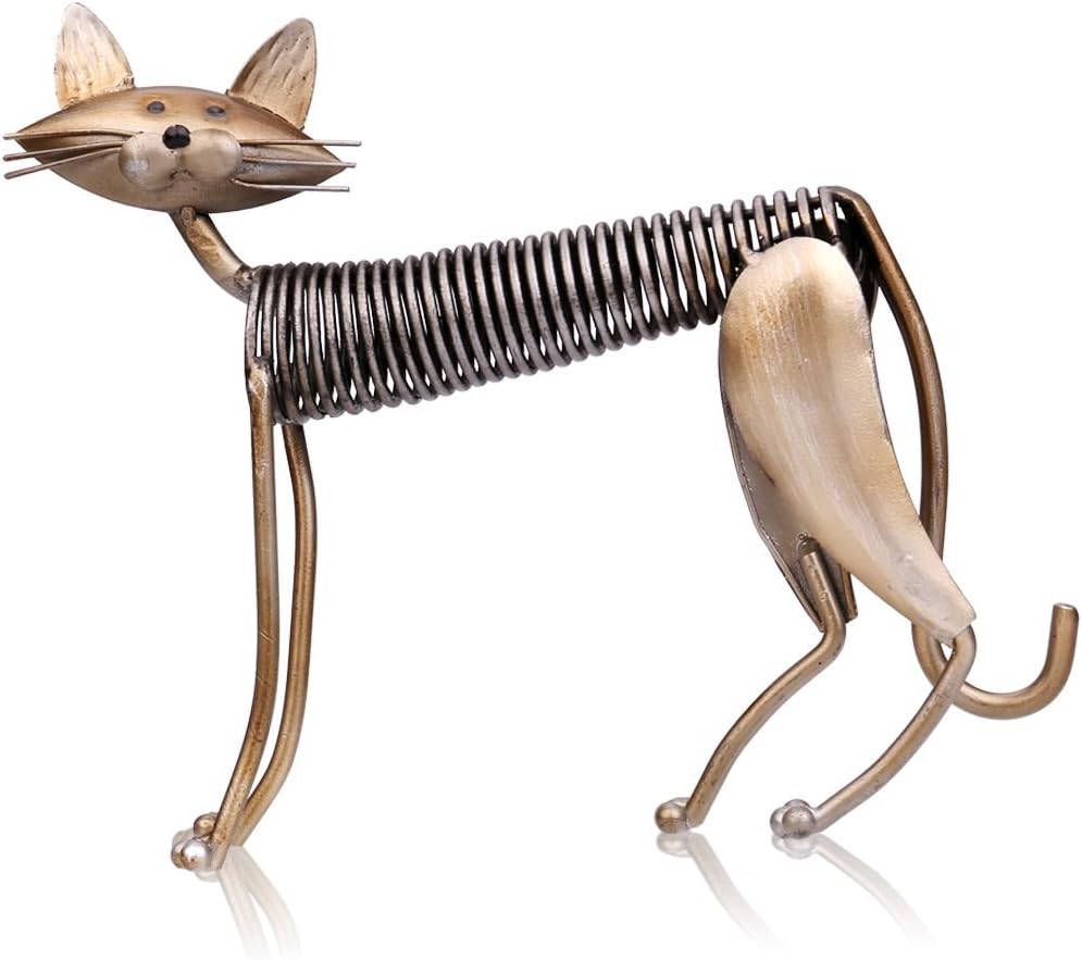 Tooarts Metal Cat Gifts Sculpture Figurine Animal Gifts Set