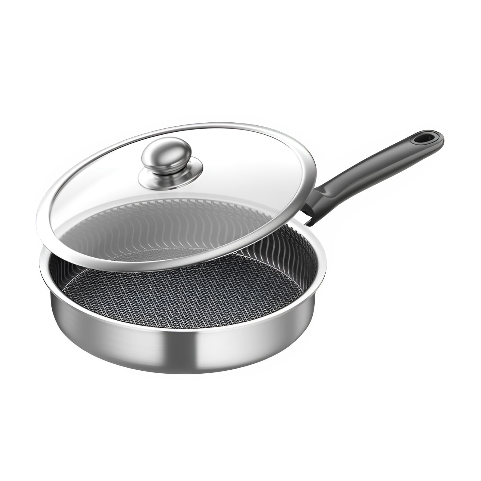 Amazon | [Caividom]ドイツ産ステンレス鋼フライパン 26/28/30cm