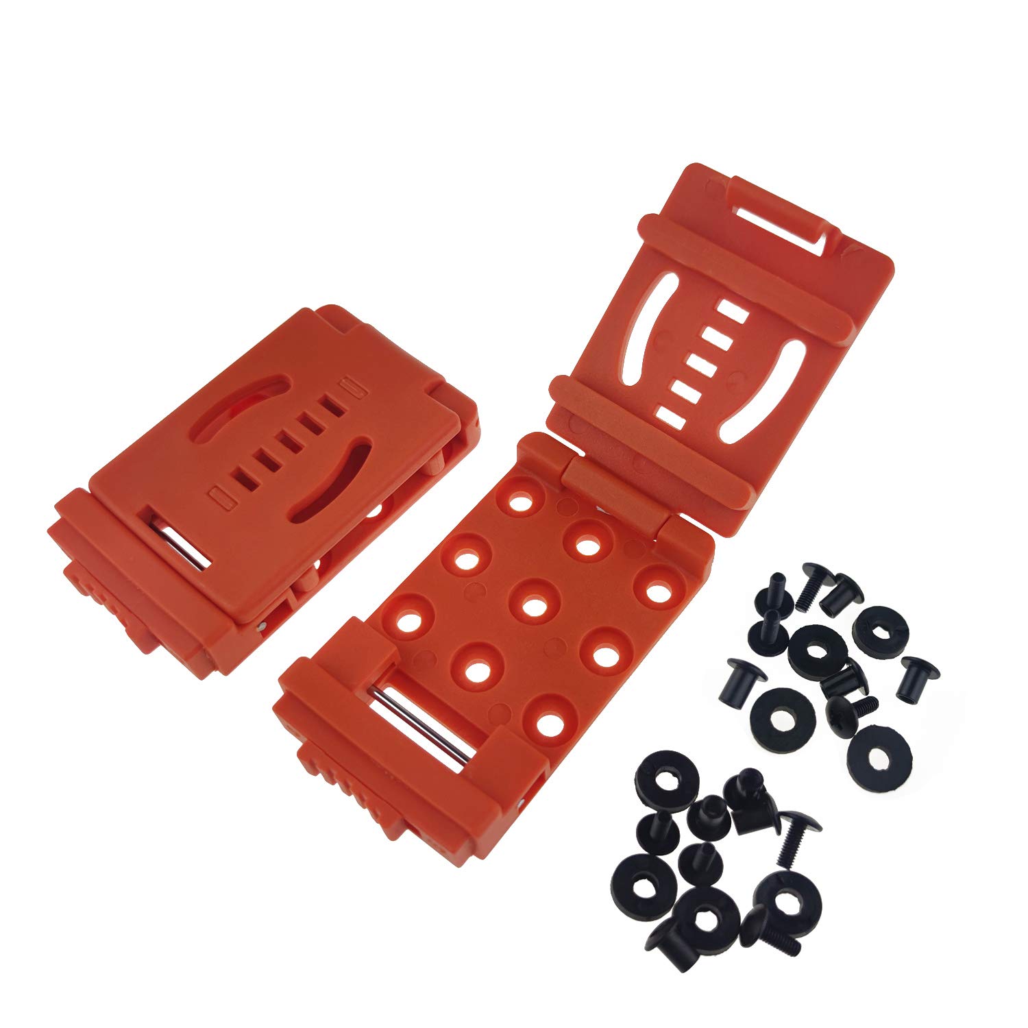 HemeraPhit Nylon Belt Clip Outdoor Loops for Knife Kydex Sheath Holster Camping DIY Outdoor Tool Clip, Set of 2 (Orange)
