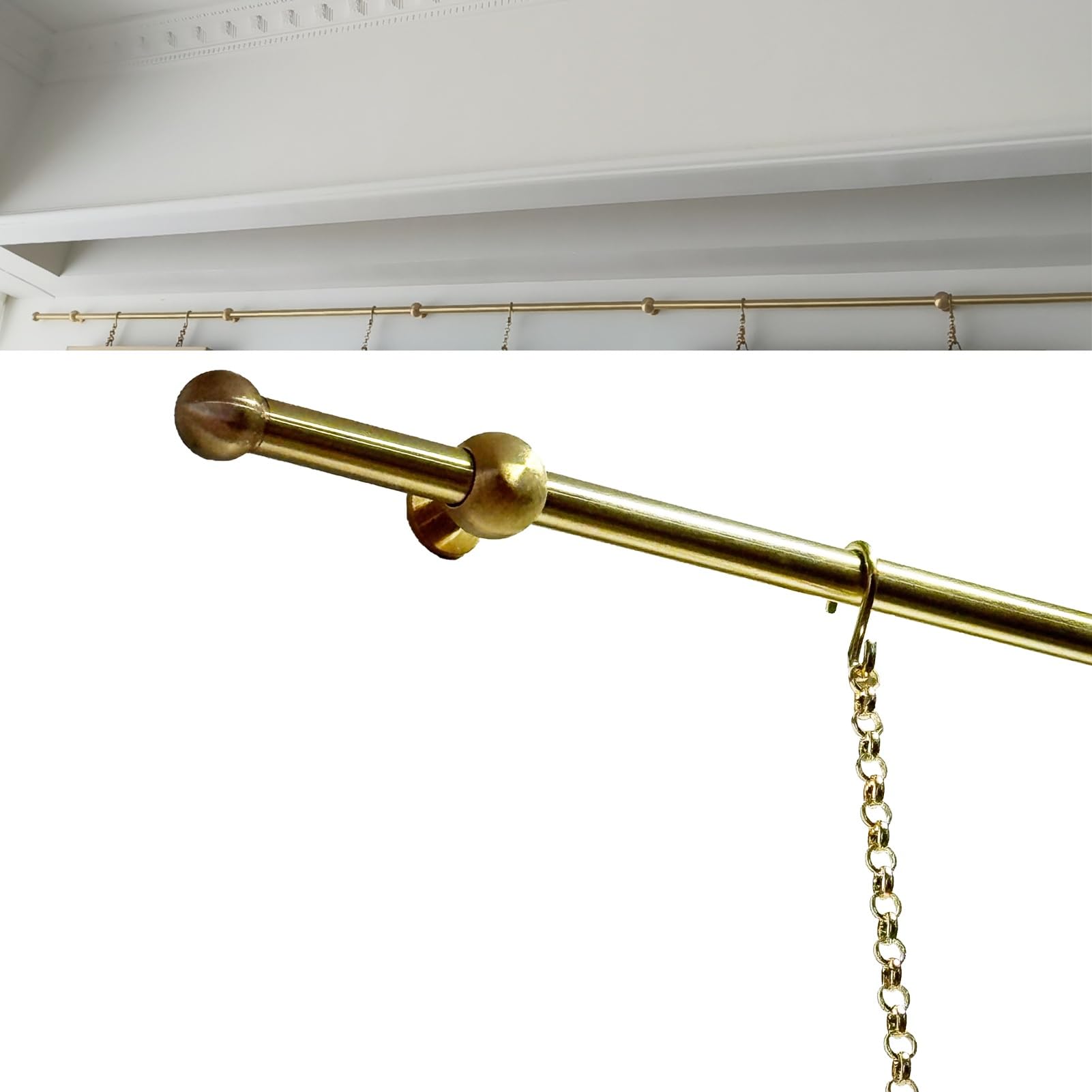 Colgar Cuadros Riel Extra Largo para Colgar Cuadros (50 cm, 60 cm, 120 cm, 140 cm, 190 cm, 250 cm) Riel para Decoración de Pared, Herrajes para Colgar Espejos(0.5m/19.7in/1.6ft Rod)