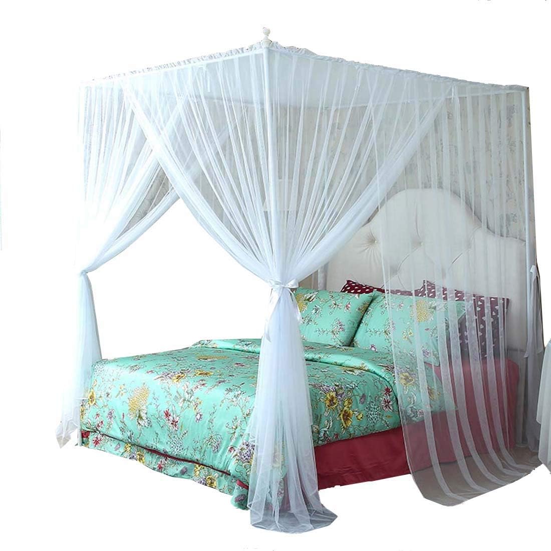 Mengersi 4 Corners Post Bed Canopy Bed Curtains Bed Frame