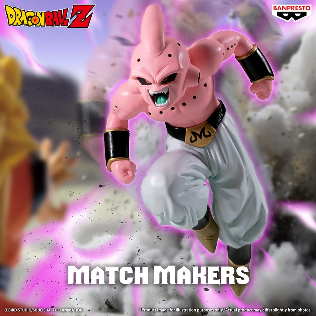 Banpresto Figurka akcji Majin Buu (Pure) (Vs Goku Super Saiyan 3) Dragon Ball Z - Match Makers 17 cm - BP30057P wielokolorowa - Figurka kolekcjonerska - Idealna dla fanów anime