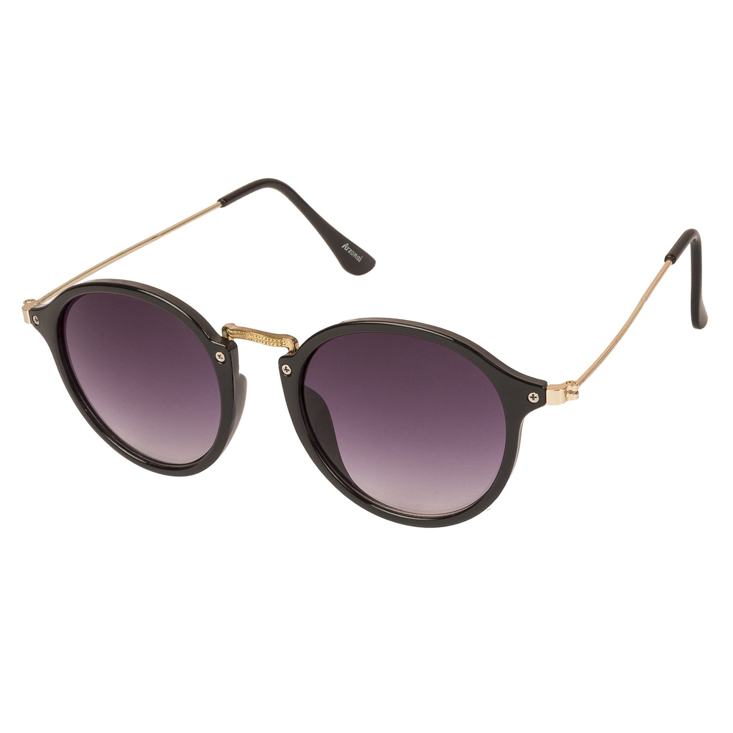 Dextor Round Black-Black UV Protection Sunglasses For Women [MA-081-S1 ]-image-2