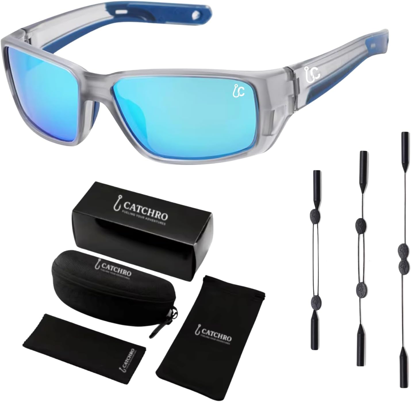 CATCHRO Fishing Polarized Sunglasses Men, UV Glasses Blue Mirror Lens, Sunglasses Polarized, Fishing Glasses