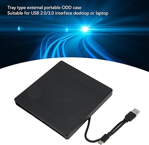 Miniatura 3 de Naroote - Reproductor de DVD para portátil, unidad externa de CD y DVD para portátil, caja de unidad de DVD externa tipo A, interfaz tipo C, 0.374