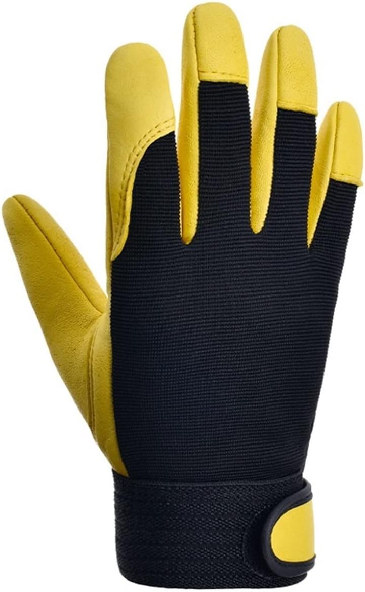 Welding Gloves Workers' Gloves, Welding Safety Protection, Garden Sports Motorcycle Drivers' Wear-Resistant Gloves(A,Medium)