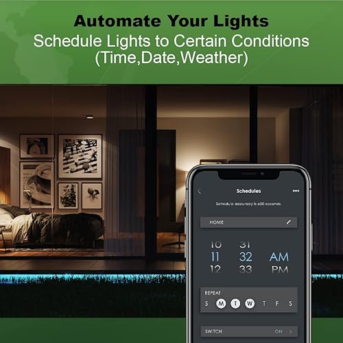 Miniatura 6 de Good Earth Lighting Tira de luz LED inteligente de 24 pies en color blanco, luces RGBW que cambian de color para interiores o exteriores, 1300