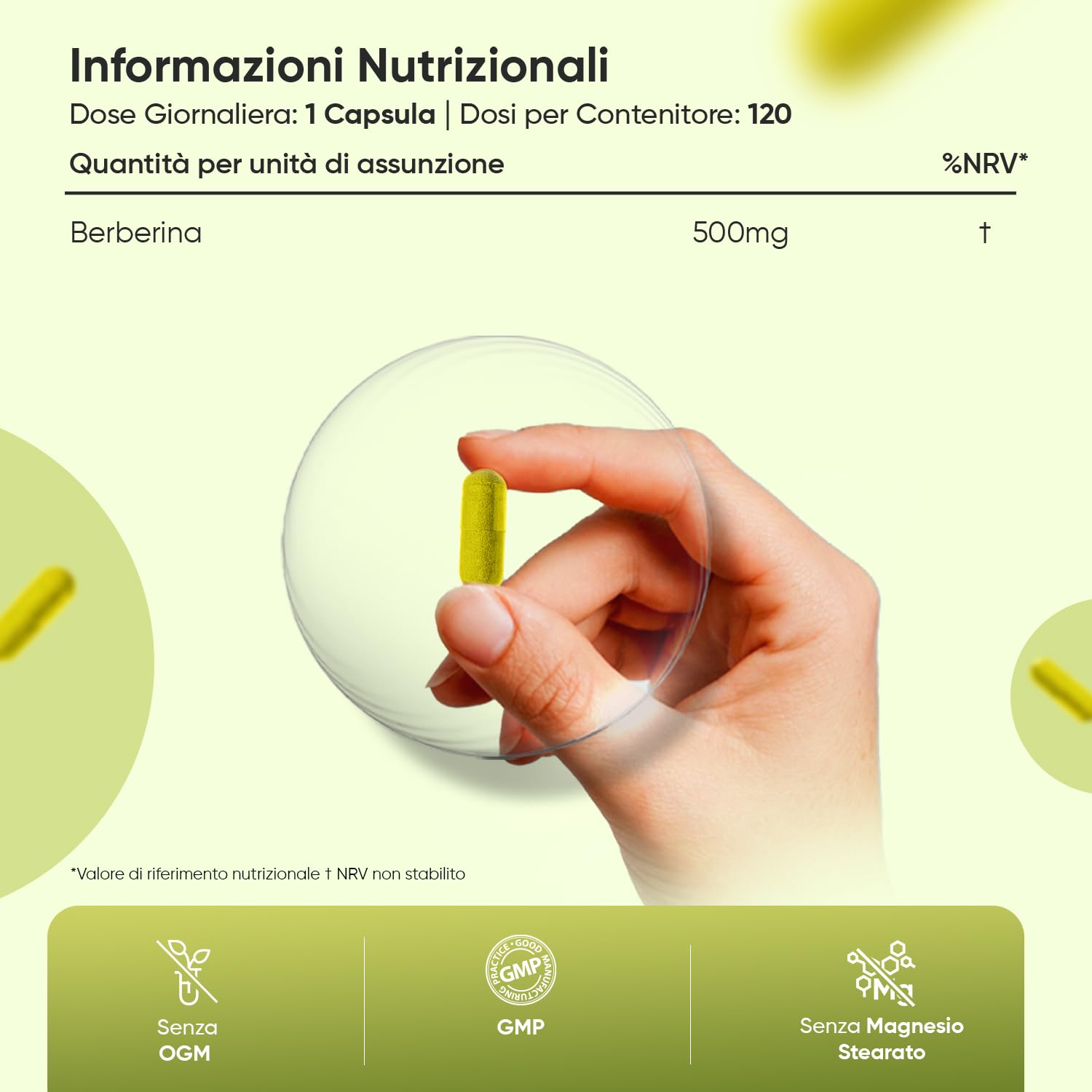 Berberina 500 mg Pura 85% e Omega 3 Olio di Pesce Bundle, 120 Capsule + 240 Softgel, Berberine dalla Pianta Berberis Aristata, Omega 3 2000mg con 660mg di EPA, 440mg di DHA, Senza Magnesio Stearato
